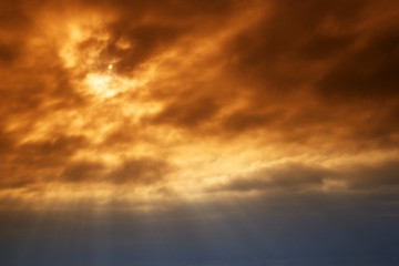 Sunset with beautiful sky - background, abstraction
