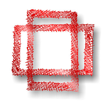 rotes Kreuz - abstrakte Form