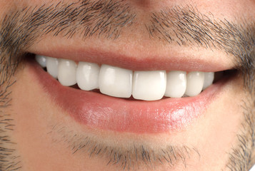 Teeth. Wide sincere smile