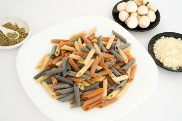 Penne Rigate, Mushrooms and Parmesan