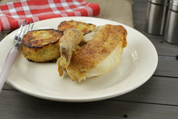 poulet et gratin de pommes de terre
