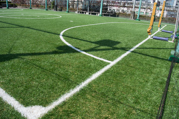 人工芝の屋外フットサルコート