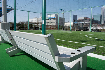 人工芝の屋外フットサルコート