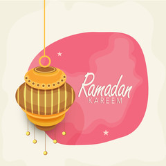 Ramadan Kareem celebration with beautiful hanging lantern.