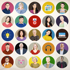 Ethnicity Group People Multimedia Ideas Technology Concept