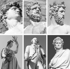 famous florentine sculptures of mythical and real personages