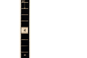 Number four countdown movie filmstrip vertical and copyspace
