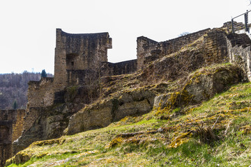 Fototapeta na wymiar Larochette castle in spring, Luxembourg