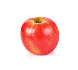 Fresh red apple on a white background