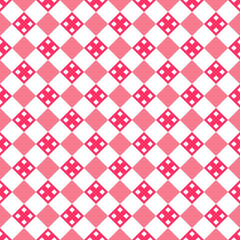 Heart shape vector seamless pattern. Pink color