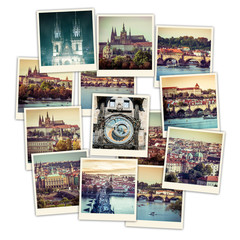 Fototapeta na wymiar collage Prague Sights