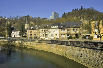 Luxembourg la ville basse (1009–2999) au bord de l'Alzette, le Luxembourg en Europe