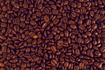 Roasted Coffee Beans as Textured Background