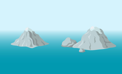 mountainous island in the ocean