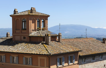 Панорама Перуджи. Италия.