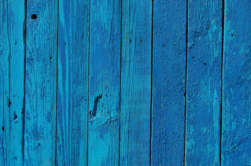 Blue wooden planks