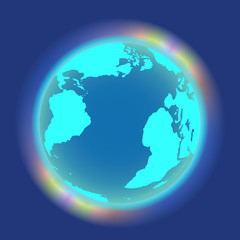 Aurora Borealis northern and southern lights