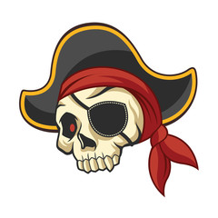 Vector pirate skull illustration