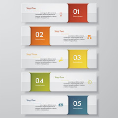 Design clean number banners template. Vector.