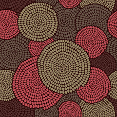 Traditional African Ornament with swirls Seamless vector pattern