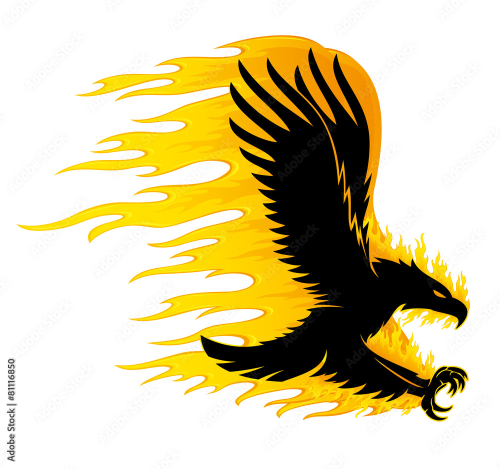 Wall mural vector sign. eagle.