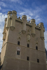 Defense, alcazar castle city of Segovia, Spain. Old town of Roma