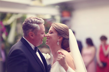 Bride meeting the groom