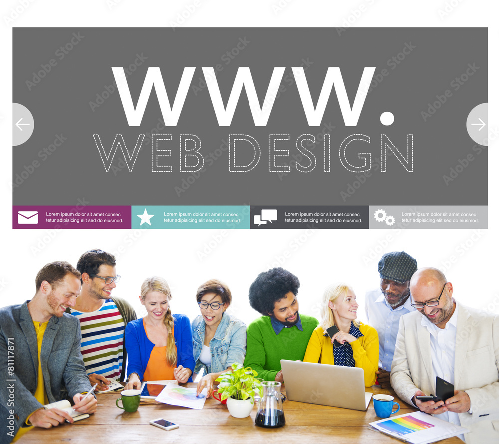 Poster www web design web page website concept