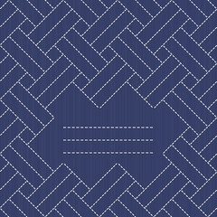 Japanese Embroidery Ornament with weaving and place for your tex