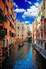 Fototapeta na wymiar Venice Canal and Gondola