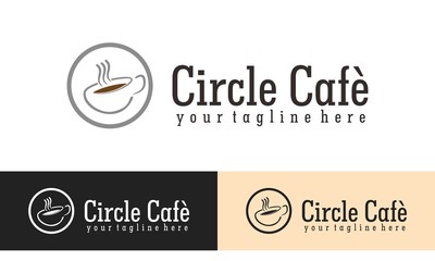 Circle Cafe Logo Vector