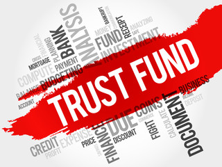 TRUST FUND word cloud, business concept