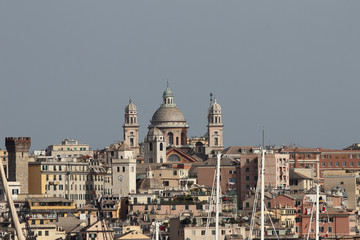 City and temple. Genoa, Italy