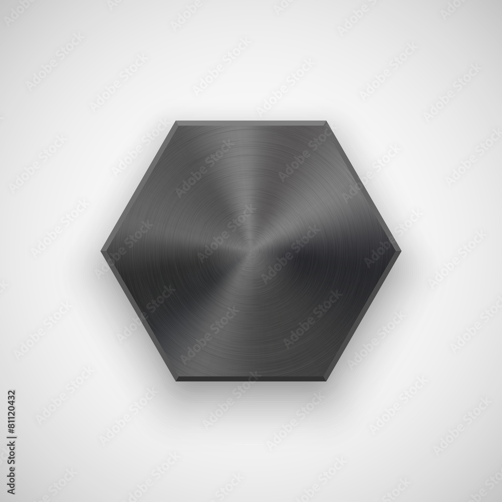 Poster black abstract polygon button template