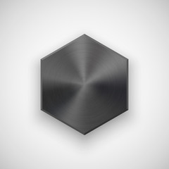 Black Abstract polygon Button Template