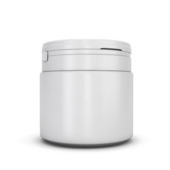 Template white plastic can for products