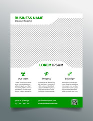 Business flyer template - simple green design