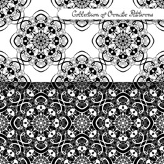 Set of 2 Seamless Vintage Patterns (Vector)