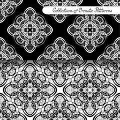 Set of 2 Seamless Vintage Patterns (Vector)