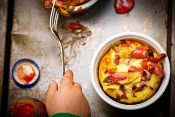 cakes with sausages