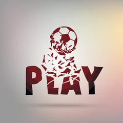 Play - vector background with ball theme - football..
