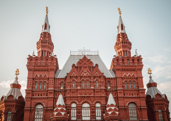 Fototapeta premium National Historic Museum at Red Square in Moscow, Russia