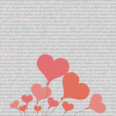 Vector heart ballons - Love background..
