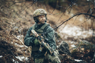 woman soldier member of ranger squad