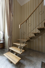 stairs in duplex bedroom apartment