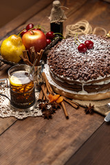 Homemade chocolate pie