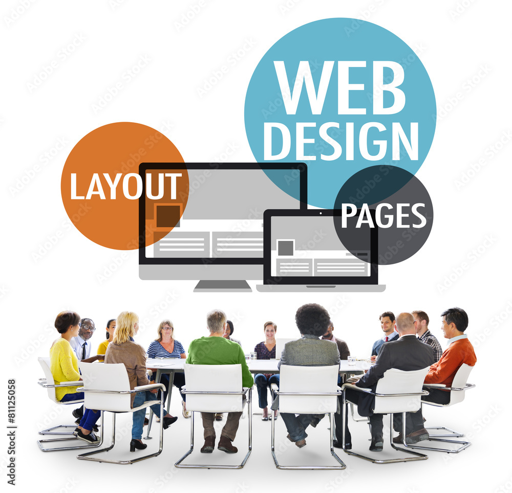 Poster web design content creative website responsive concept