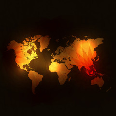 Vector world map background..