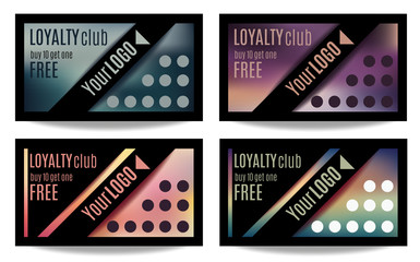 Customer loyalty card or reward card templates - 81125646