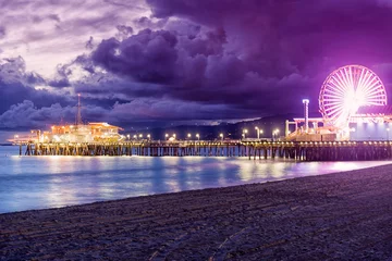 Zelfklevend Fotobehang Santa Monica Beach, Los Angeles, Californië © senai aksoy
